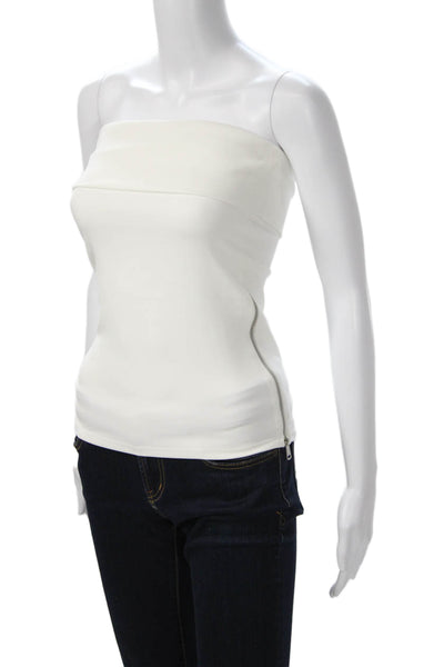 Zara Women Silk Sleeveless Tank White Size XS