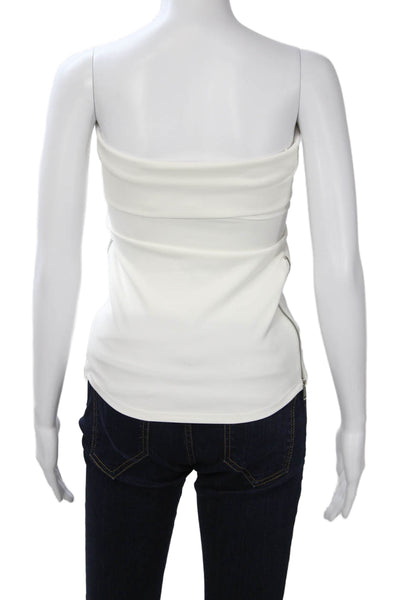 Zara Women Silk Sleeveless Tank White Size XS