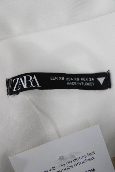 Zara Women Silk Sleeveless Tank White Size XS