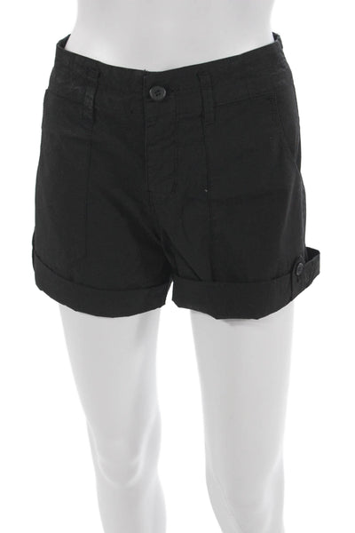 Astrid Unisex Chino Shorts Black Cotton Elastane Button Size M