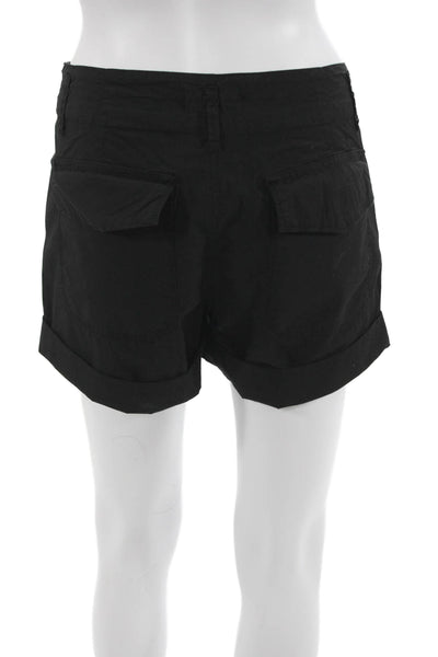 Astrid Unisex Chino Shorts Black Cotton Elastane Button Size M