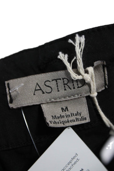 Astrid Unisex Chino Shorts Black Cotton Elastane Button Size M
