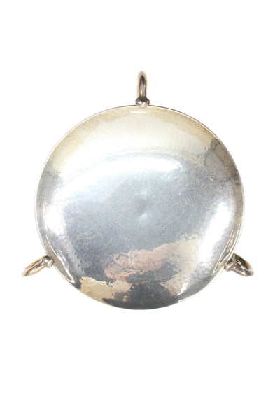 Designer Silver Tone Hammered Metal Serving Trays with Feet 7"/11.5"