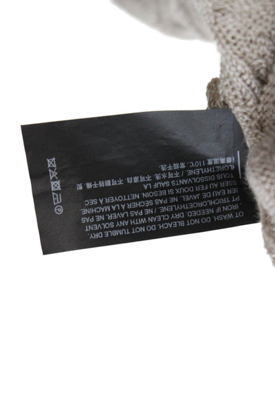 Theory Unisex Beige V-Neck Pullover Long Sleeve Size L