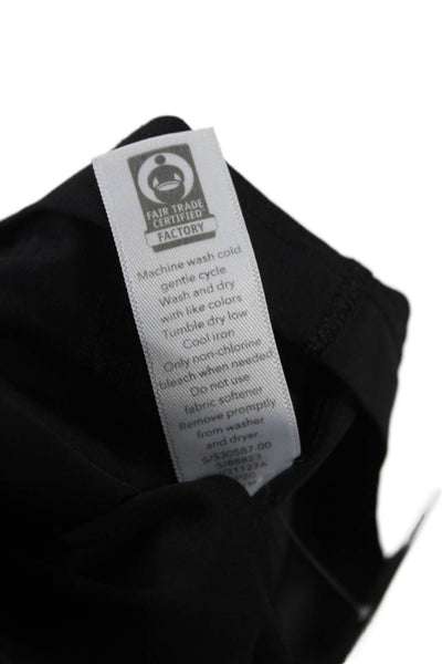 Athleta Women Basic T-Shirt Black Short Sleeve Crew Neck Size XL