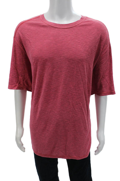 Tommy Bahama Mens Red Crew Neck Poly Blend T-Shirt Beach Size L