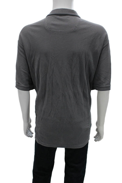 Tommy Bahama Mens Short Sleeves Polo Shirt Grey Size Extra Extra Extra Large Big