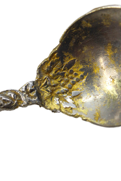 Designer Vintage Italian Multitone Metal Berry Serving Spoon