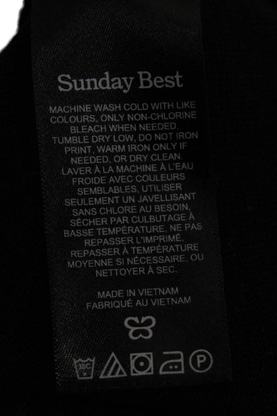 Sunday Best Womens Sweatpants Black 100% Cotton Solid Fall Size L