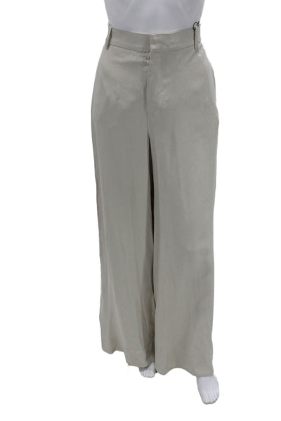Zara Womens Dress Pants Beige Hook & Eye 34in Inseam Size M