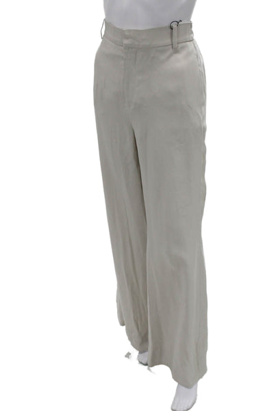 Zara Womens Dress Pants Beige Hook & Eye 34in Inseam Size M