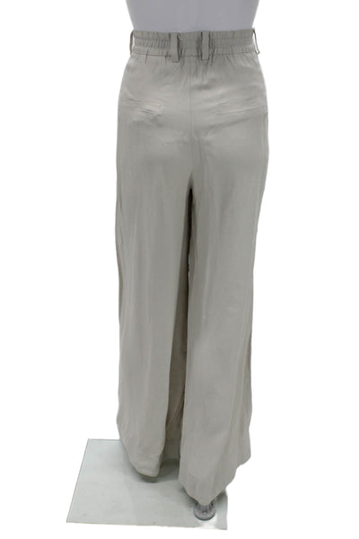 Zara Womens Dress Pants Beige Hook & Eye 34in Inseam Size M