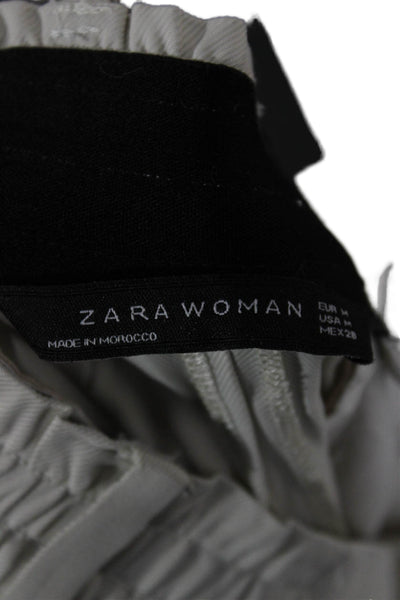Zara Womens Dress Pants Beige Hook & Eye 34in Inseam Size M
