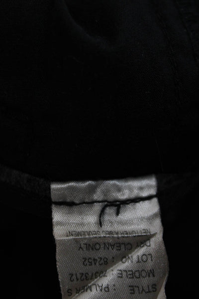 Theory Unisex Black Bermuda Chino Shorts Linen Blend Size 0