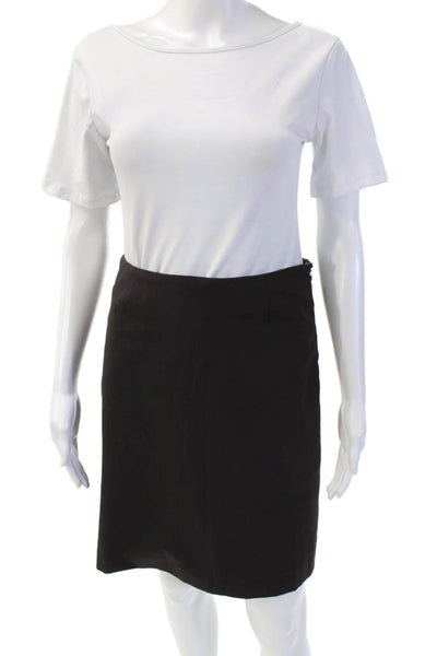 Theory Womens Straight Pencil Skirt Black Size 4