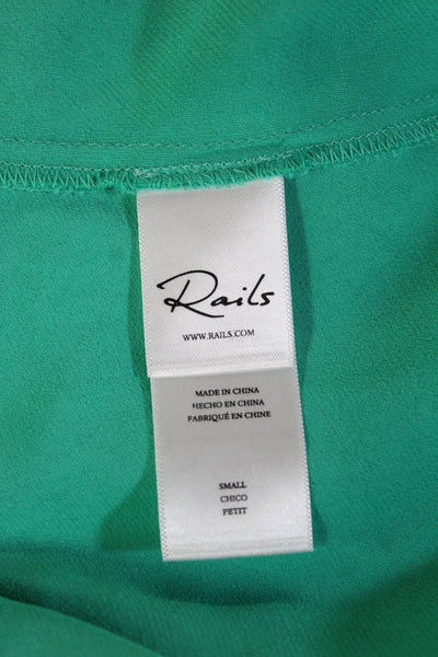 Rails Womens Straight Pencil Skirt Green Rayon Viscose Petite Size S
