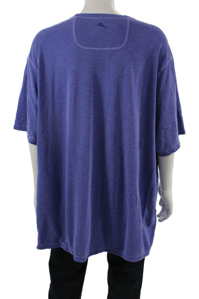 Tommy Bahama Mens Purple Beach Short Sleeve Crew Neck T-Shirt Size 3XL