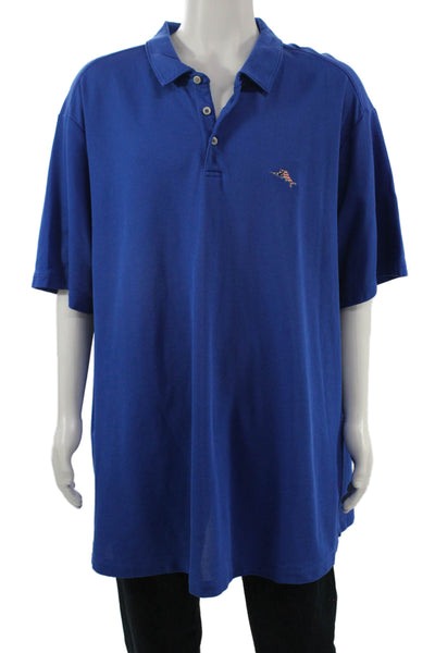 Tommy Bahama Mens Rugby Shirt Blue Cotton Size Extra Extra Extra Large Big