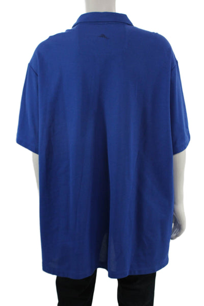 Tommy Bahama Mens Rugby Shirt Blue Cotton Size Extra Extra Extra Large Big