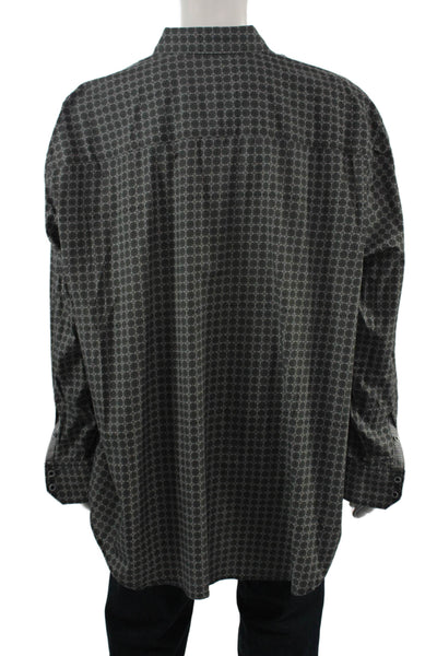 Robert Graham Mens Button Down Shirt Grey Size Extra Extra Extra Large