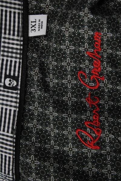 Robert Graham Mens Button Down Shirt Grey Size Extra Extra Extra Large