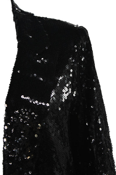 Picadilly Womens Black Collared Long Sleeve Blazer Polyester Blend Size S