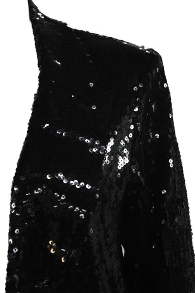 Picadilly Womens Black 80s Collared Long Sleeve Blazer Size M