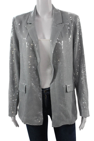 Picadilly Women 80s Gray Collared Long Sleeve Blazer Size XS