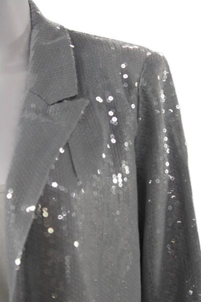 Picadilly Women 80s Gray Collared Long Sleeve Blazer Size XS