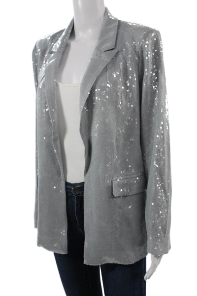Picadilly Women 80s Gray Collared Long Sleeve Blazer Size XS