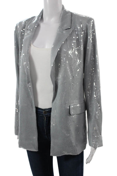 Picadilly Womens Gray Collared Long Sleeve Blazer 80s Size XL