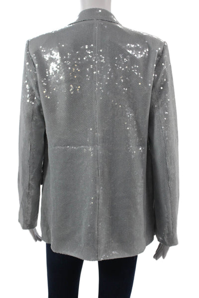 Picadilly Womens Gray Collared Long Sleeve Blazer 80s Size XL