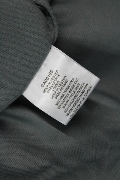 Picadilly Womens Gray Collared Blazer Long Sleeve 95% Polyester Size M