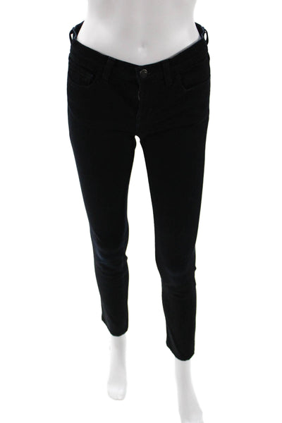 J Brand Womens Skinny Ankle Jeans Black Mid Rise 28in Size 26