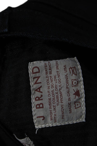 J Brand Womens Skinny Ankle Jeans Black Mid Rise 28in Size 26