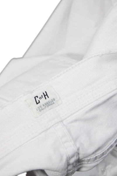 Citizens of Humanity Women Cropped Skinny Jeans White Mid-Rise Button Size 24