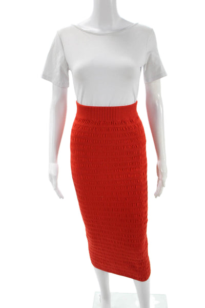 Eleven Six Womens Red Straight Pencil Skirt Peruvian Pima Cotton Size S