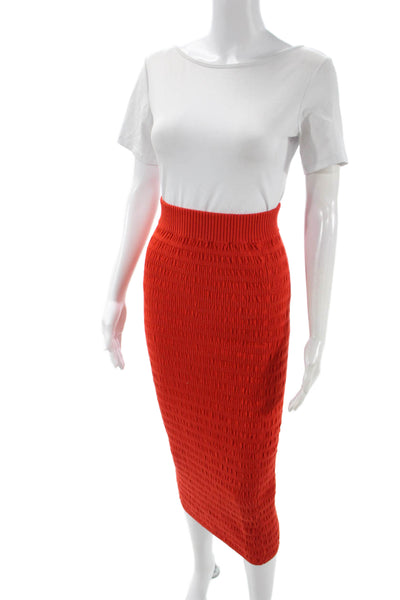 Eleven Six Womens Red Straight Pencil Skirt Peruvian Pima Cotton Size S