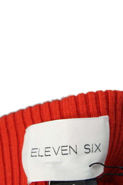 Eleven Six Womens Red Straight Pencil Skirt Peruvian Pima Cotton Size S