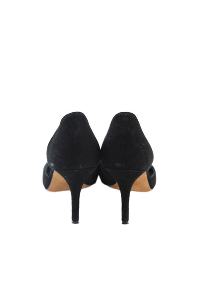 Vince Womens Suede Pointed Toe D'Orsay Pumps Black Size 8 Medium