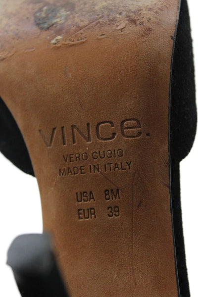 Vince Womens Suede Pointed Toe D'Orsay Pumps Black Size 8 Medium