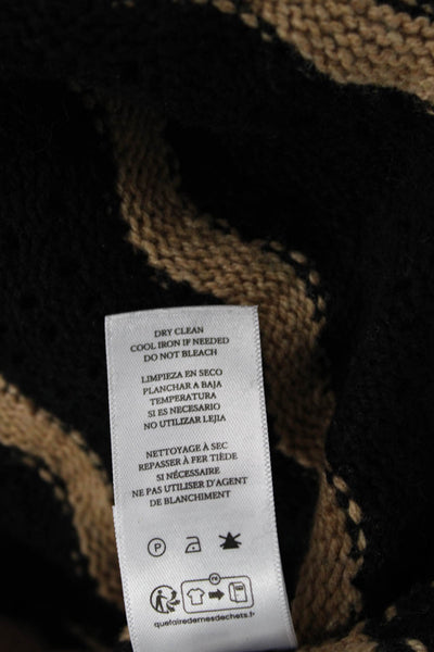 Rails Unisex Black Striped V-Neck Cardigan 3/4 Sleeve Size M