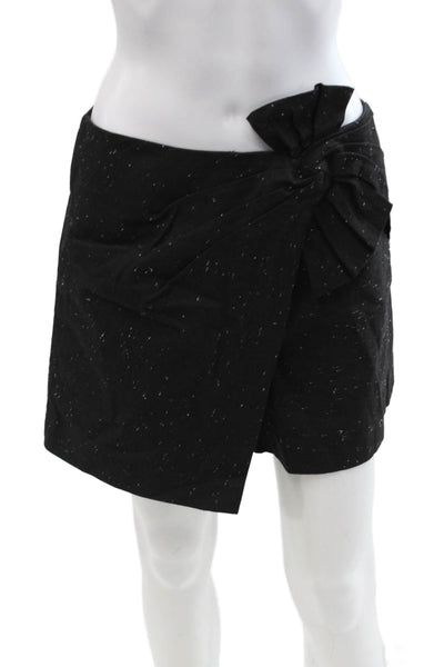 Rebecca Taylor Women Wrap Skort Black Solid Size 8