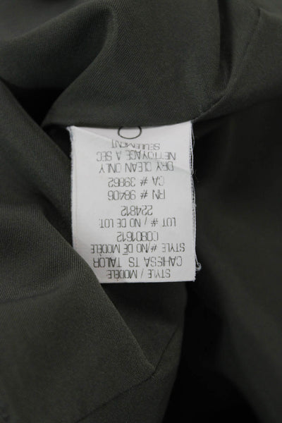 Theory Womens A-Line Fit & Flare Dress Dark Gray Wool Sleeveless Zip Size 6