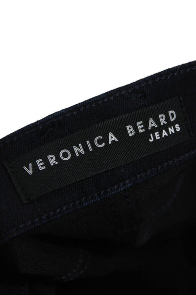 Veronica Beard Womens Dark Blue Mid Rise Jeans Button Closure Size 32