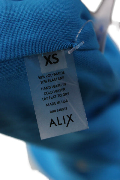 ALIX NYC Women One Shoulder Sleeveless One Piece Jumpsuit Blue Size XS