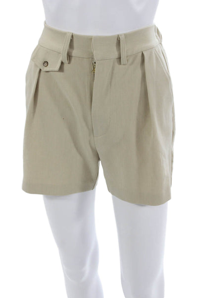 Kimberly Taylor Unisex Chino Shorts Beige Polyester Blend Size XS