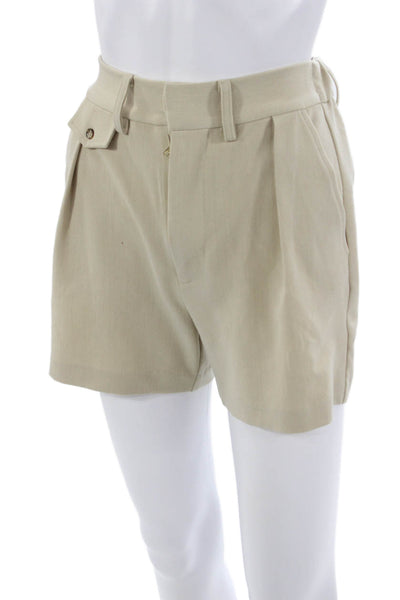 Kimberly Taylor Unisex Chino Shorts Beige Polyester Blend Size XS