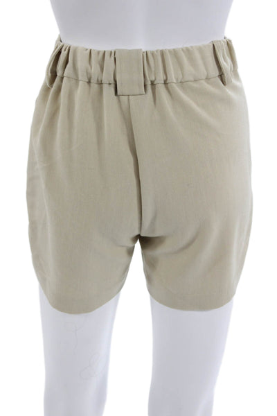 Kimberly Taylor Unisex Chino Shorts Beige Polyester Blend Size XS