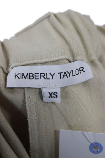 Kimberly Taylor Unisex Chino Shorts Beige Polyester Blend Size XS
